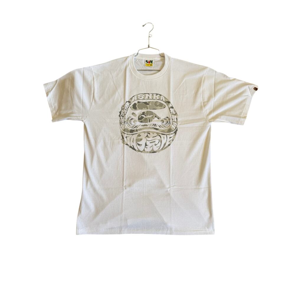 BAPE Harajuku Big Daruma Tee White 2XL Exclusive Ape Head
